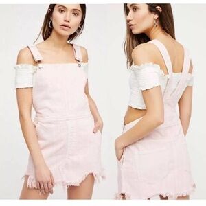 NWT Free People Torn Up Jumper Overall Dress